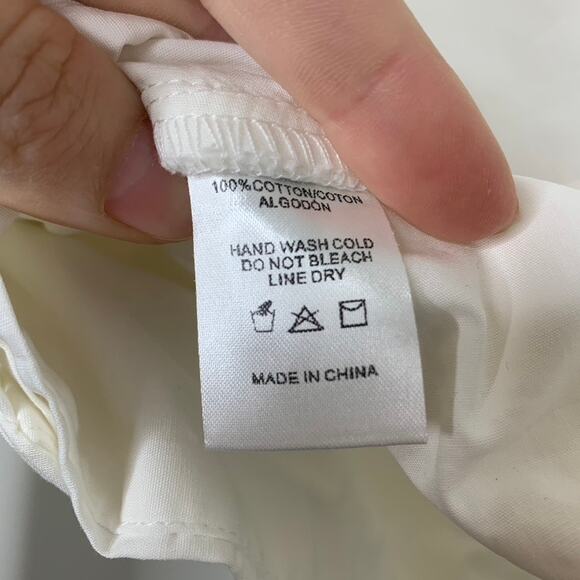 Anthropologie Sunday in Brooklyn Wrap-Front Blouse White Womens Size 4 - Picture 12 of 14